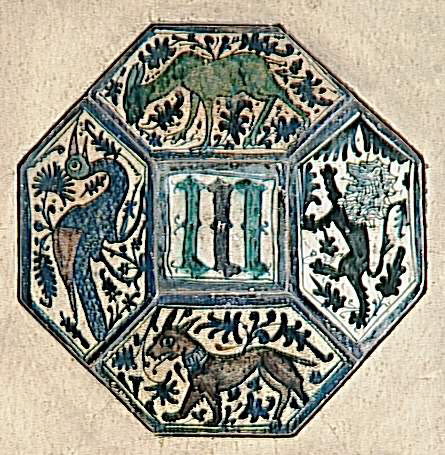 Carreau : Lettre M gothique, image 2/3