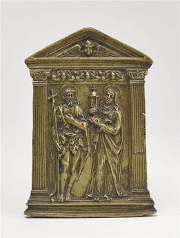 Baiser de paix : saint Jean Baptiste et sainte Madeleine