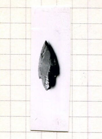 pointe de flèche en silex à pédoncule lancéolée