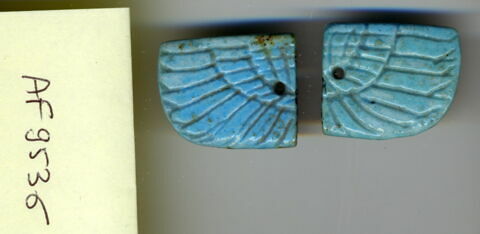 aile droite de scarabée funéraire ; aile gauche de scarabée funéraire, image 1/1