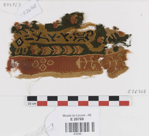 décor de textile ; fragment