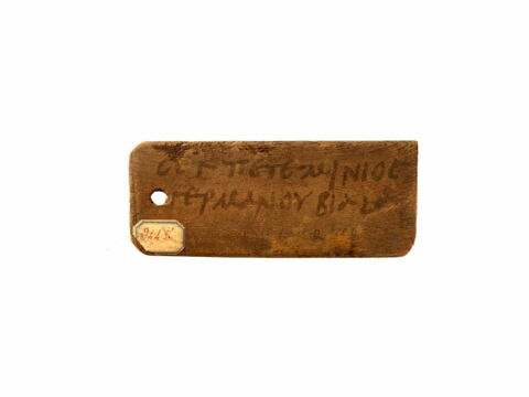 étiquette de momie rectangulaire ; étiquette de momie biface