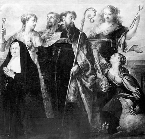 Religieuse avec saint Augustin, sainte Agnès et autres saints, image 5/5