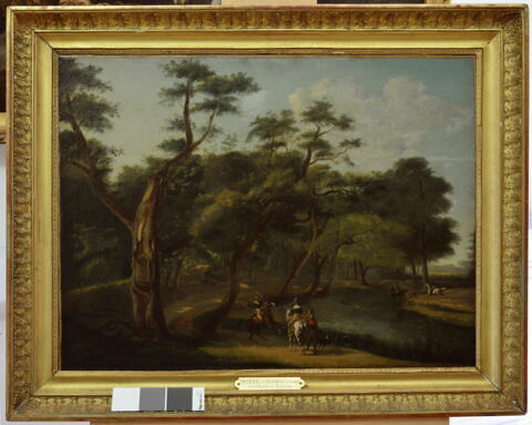Chasse à courre dans un paysage