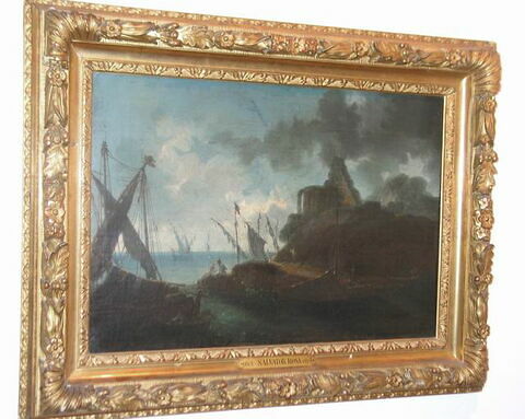 Marine. Bord de mer avec ruines et voiles de navire, image 5/5