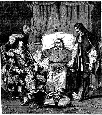 Le Cardinal Mazarin au lit de mort présente Colbert à Louis XIV, image 2/2