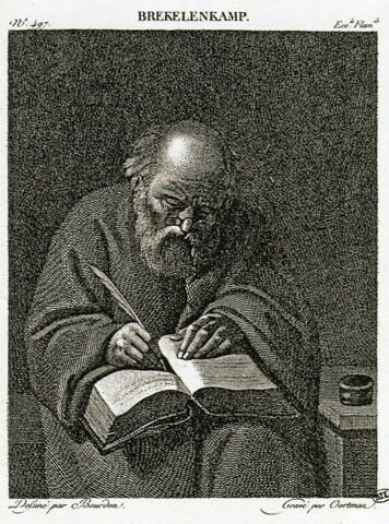 Viellard écrivant