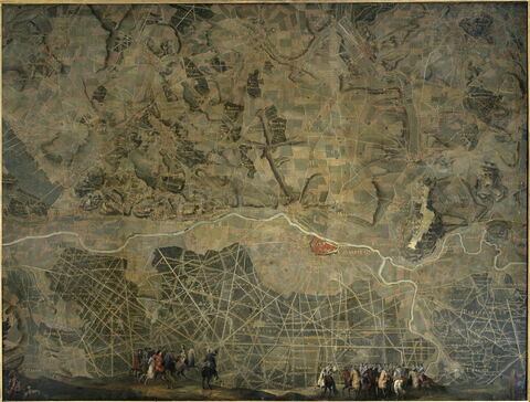 Plan d'une partie de la forêt de Compiègne, avec chasse de Louis XV