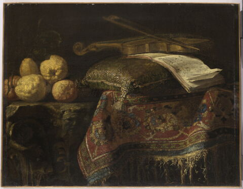 Nature morte : cédrats et violon