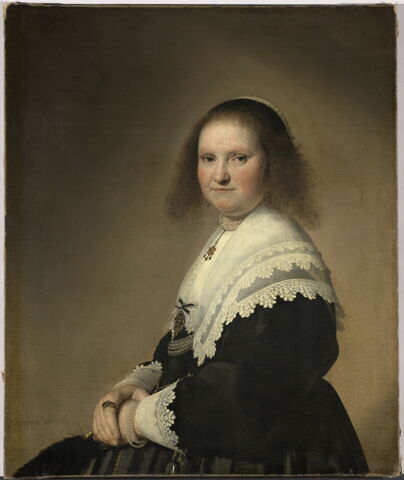 Portrait d'Anna van Schoonhoven (avant 1610-1648), femme du bourgmestre de Haarlem, Johan Colterman