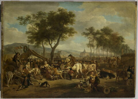 Foire à l'entrée d'un village