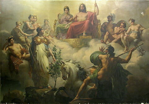 Plafond : La dispute de Minerve et de Neptune au sujet d'Athènes., image 2/2