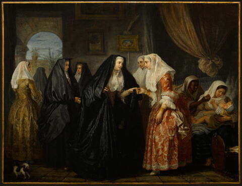 Dames de Malte se faisant visite.