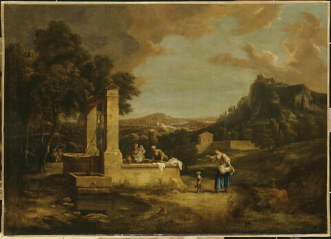 Paysage. Lavandières à la fontaine, image 18/18
