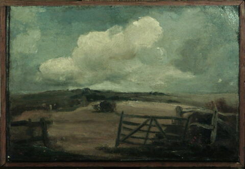 Paysage avec un champ et une barrière, image 3/3