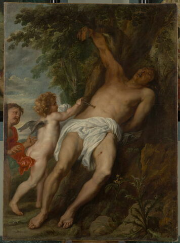Saint Sébastien secouru par les anges après son supplice