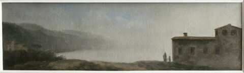 Le Lac de Nemi sous la pluie; dit aussi : pluie sur le P[alais] de Nemi, image 4/4