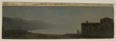 Le Lac de Nemi sous la pluie; dit aussi : pluie sur le P[alais] de Nemi