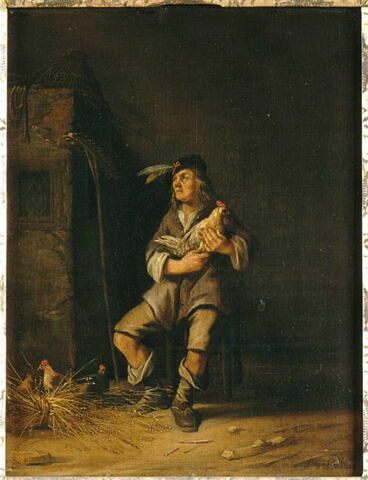 Le Toucher: paysan tenant une poule, image 6/6