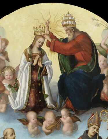 Le Couronnement de la Vierge avec saint Jérôme, saint François, saint Bonaventure et saint Louis de Toulouse, image 5/9