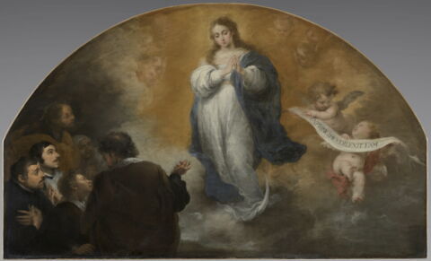 La Vierge de l'Immaculée Conception avec six figures d'hommes en prière