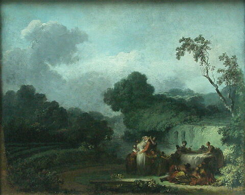 Le Colin-maillard, dit aussi :Récréation après la collation dans un jardin., image 3/3