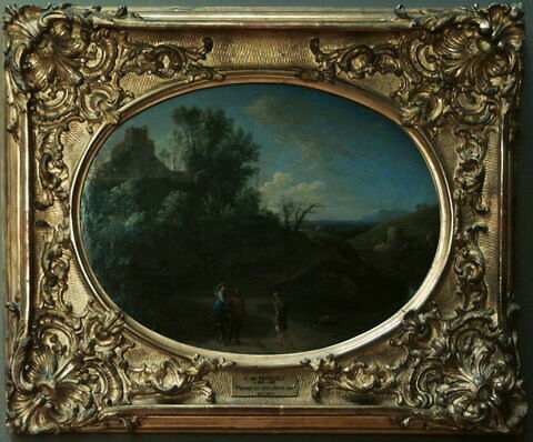Paysage avec deux pâtres et une femme sur un âne, image 5/5