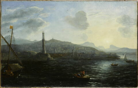 Le Port de Gênes, vu de la mer