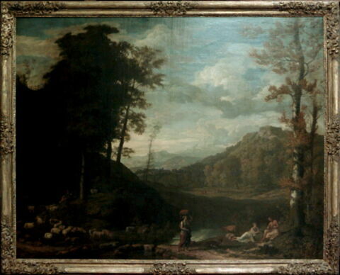 Paysage arcadien avec bergers et joueur de flûte, image 2/2
