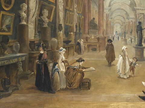 Projet pour éclairer la galerie du Musée par la voûte, et pour la diviser sans ôter la vue de la prolongation du local, dit aussi Projet pour la Transformation de la Grande Galerie., image 3/4