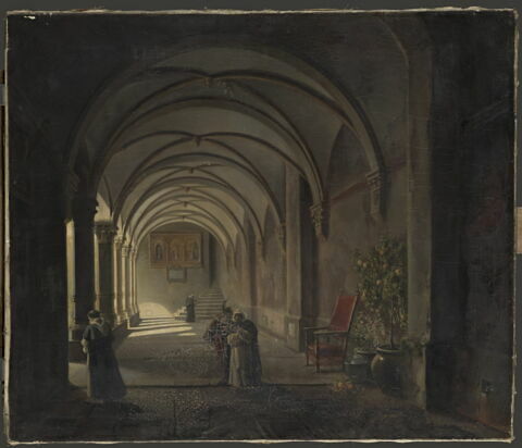 Vue intérieure du cloître de Santa Maria Novella à Florence