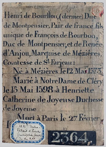Portrait présumé de Louis de Bourbon, duc de Montpensier (1513-1582), dit autrefois: Henry de Bourbon, duc de Montpensier., image 2/5