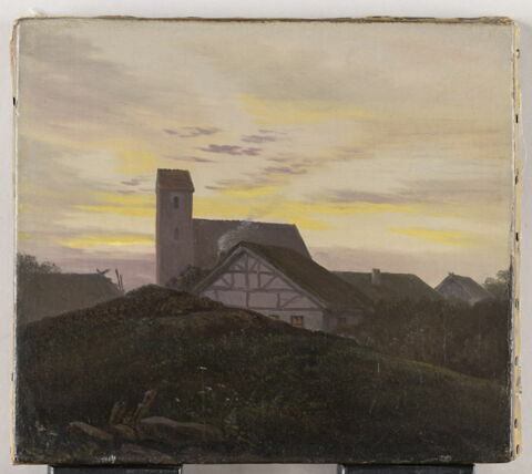 Une église au crépuscule