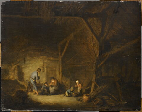 Famille dans une grange, image 3/3