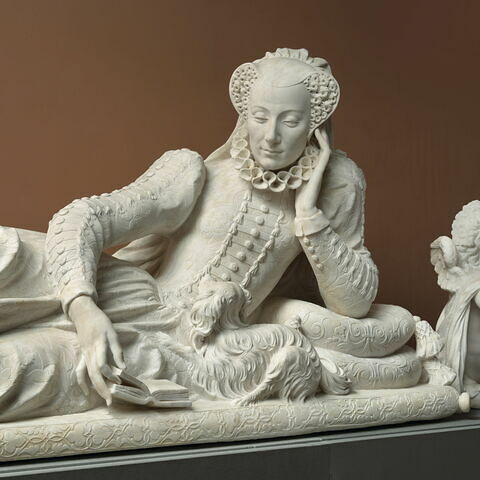 Valentine Balbiani accoudée (Chiari, 1518 - Paris, 1572), épouse de René de Birague (1506-1583), image 2/6