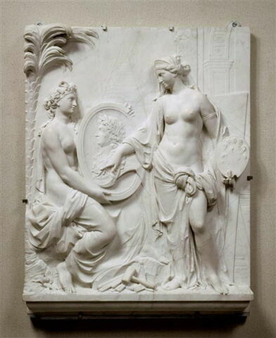 La Sculpture présentant à la Peinture le médaillon du Roy, image 6/7