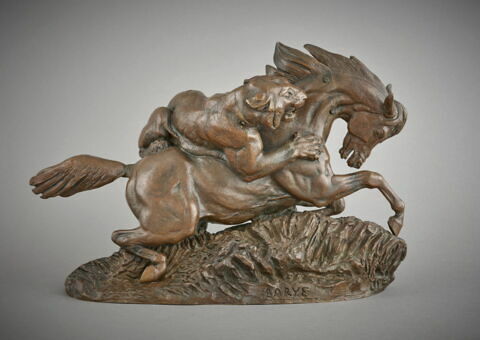 Cheval surpris par un tigre