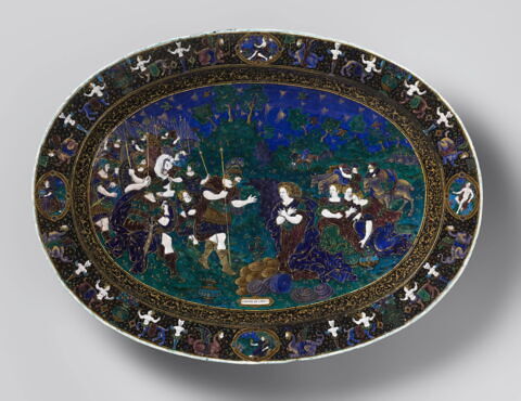 Plat ovale : La Rencontre entre David et Abigaïl, image 1/6