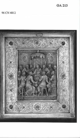 Bas-relief dans un cadre doré : la Cène, image 2/2