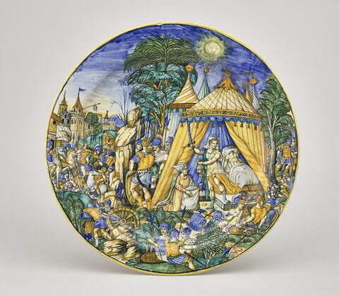 Plat rond : Judith et Holopherne
