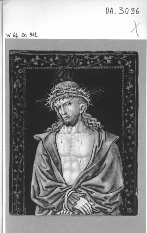 Plaque rectangulaire : le Christ de Pitié, pendant de la plaque OA 3095 