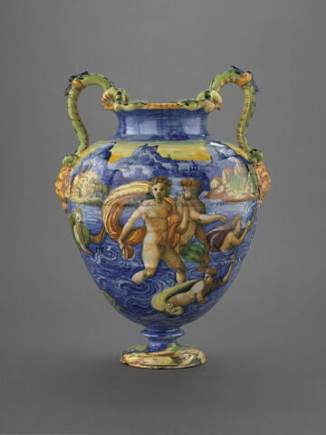 Vase à deux anses : Tritons et Néréides