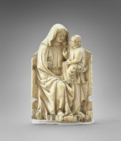 Figure d'applique : Vierge à l'Enfant trônant