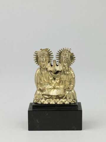 Statuette : Sainte Trinité double face pouvant provenir d'une crosse ou d'un bâton de confrérie (?), image 4/5