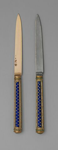 Couteau à dessert à lame d'or, d'une paire (avec OA 9626 2)