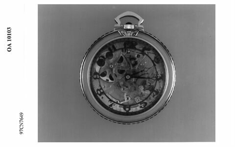 Montre squelette (plate à boîtier transparent)
