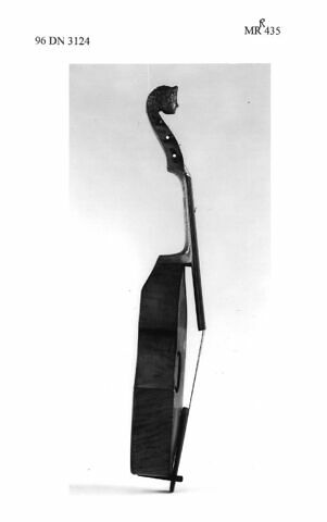 Pardessus de viole à cinq cordes, manche terminé par une tête de femme, image 2/3