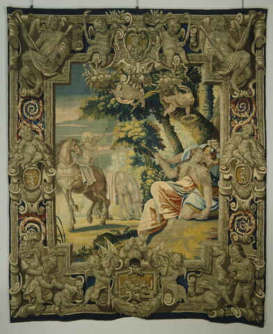 Renaud empêche Armide de mettre fin à ses jours, d’une  tenture de Renaud et Armide