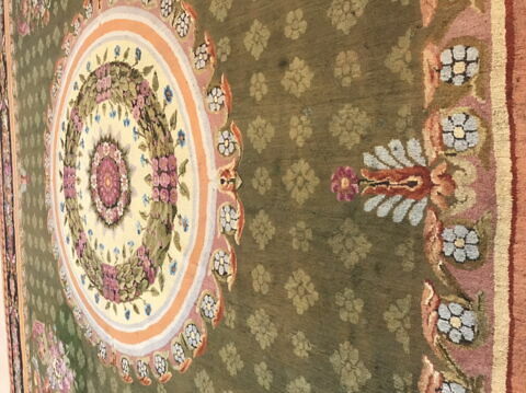 Tapis velours rectangulaire à rosace centrale, image 5/11