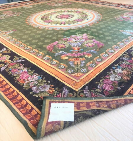 Tapis velours rectangulaire à rosace centrale, image 9/11